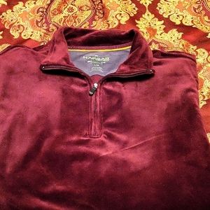 Haggar 1/4 zip neck long sleeve pull over shirt